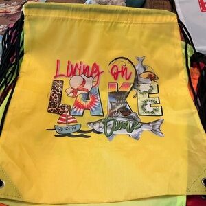 Hand pressed Drawstring Backpack, BN